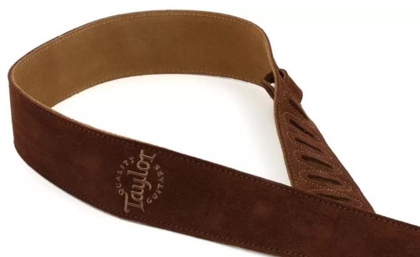 Taylor Strap Embroidered Suede Choc 2.5 Inches - Gitaarriem - Variation 1