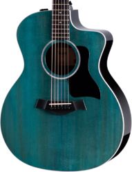 Folk gitaar Taylor 214ce Plus Special Edition - Trans blue