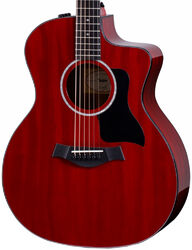 Elektro-akoestische gitaar Taylor 224ce DLX LTD - Trans red