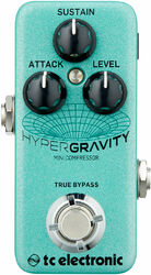 Compressor/sustain/noise gate effect pedaal Tc electronic HyperGravity Mini Compressor