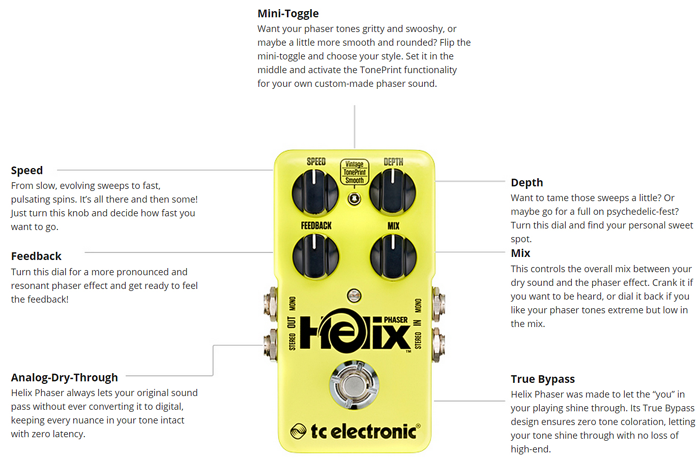 Tc Electronic Helix Phaser - Modulation/chorus/flanger/phaser en tremolo effect pedaal - Variation 2