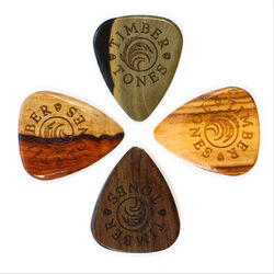 Plectrum Timber tones 4 Wood Picks Pack - Grip