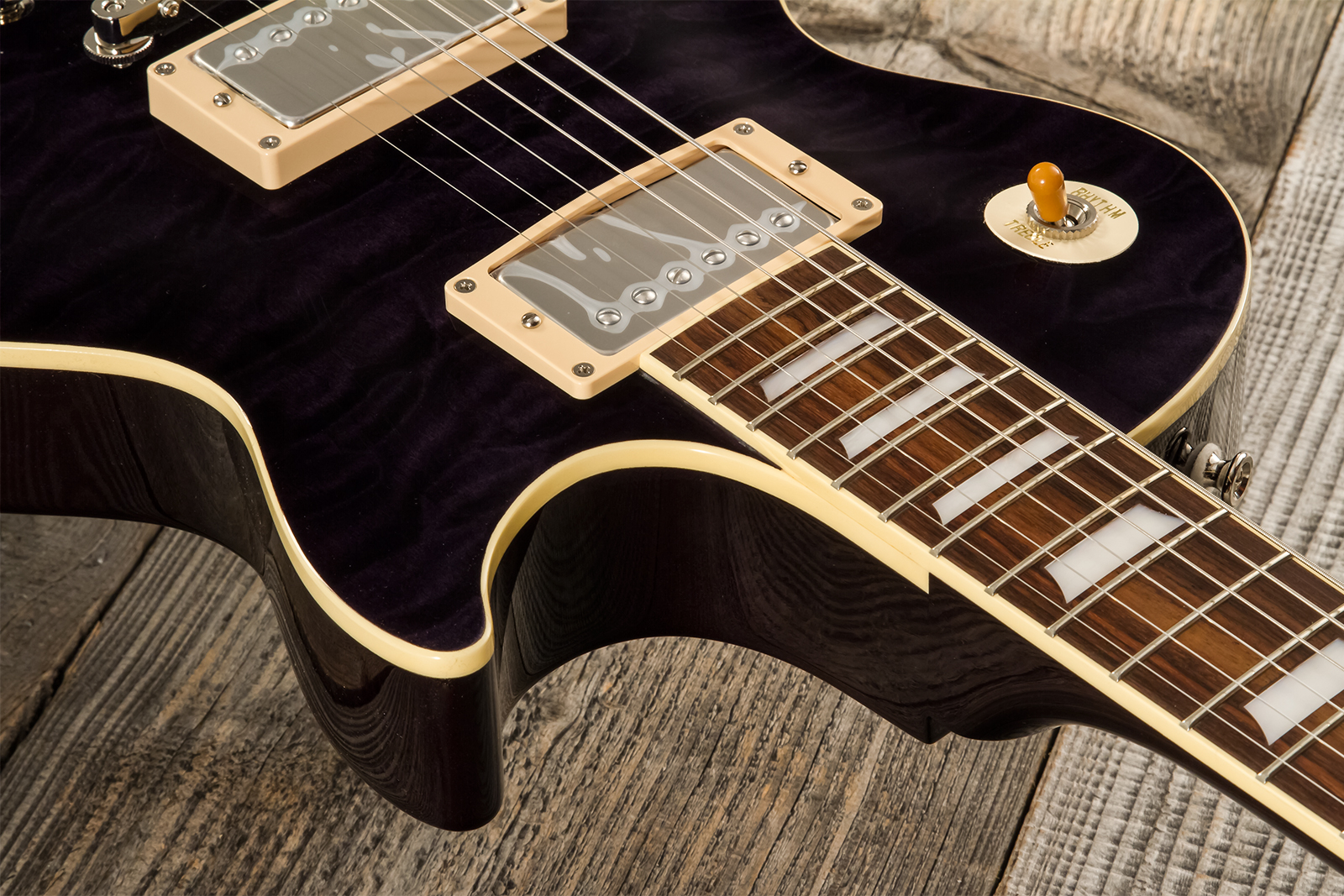 Tokai Love Rock Ls101q Jap 2h Ht Rw #2450033 - See Through Black - Enkel gesneden elektrische gitaar - Variation 4