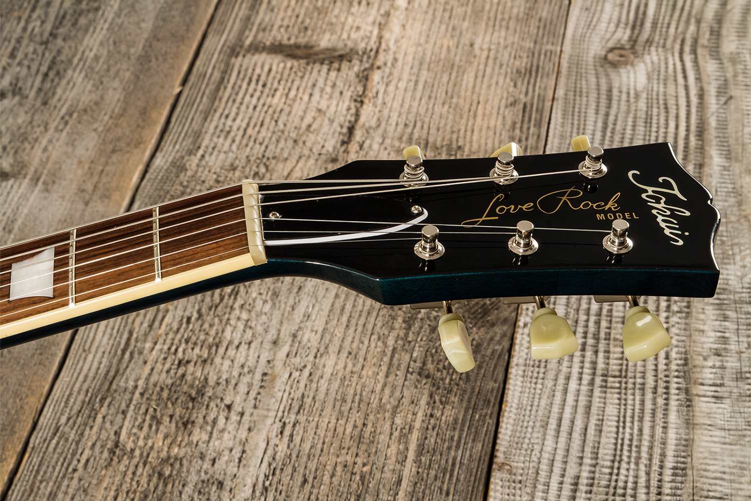 Tokai Love Rock Ls101q Jap 2h Ht Rw - Indigo Blue - Enkel gesneden elektrische gitaar - Variation 8