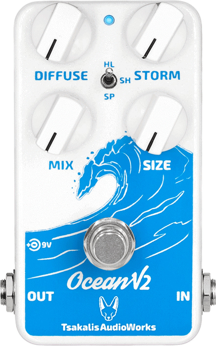 Tsakalis Audioworks Ocean V2 Reverb - Reverb/delay/echo effect pedaal - Main picture