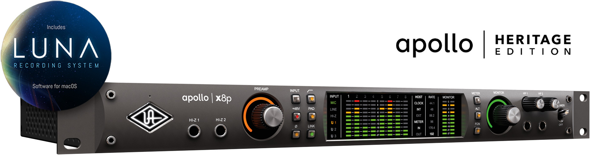 Universal Audio Apollo X8p Heritage Edition - Thunderbolt audio-interface - Main picture