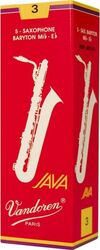 Saxofoon riet Vandoren JAVA Filed Red Cut Saxophone Baryton n°3.5