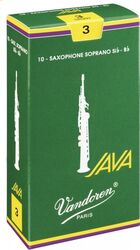 Saxofoon riet Vandoren Java Saxophone Soprano n°2.5 (Box x10)