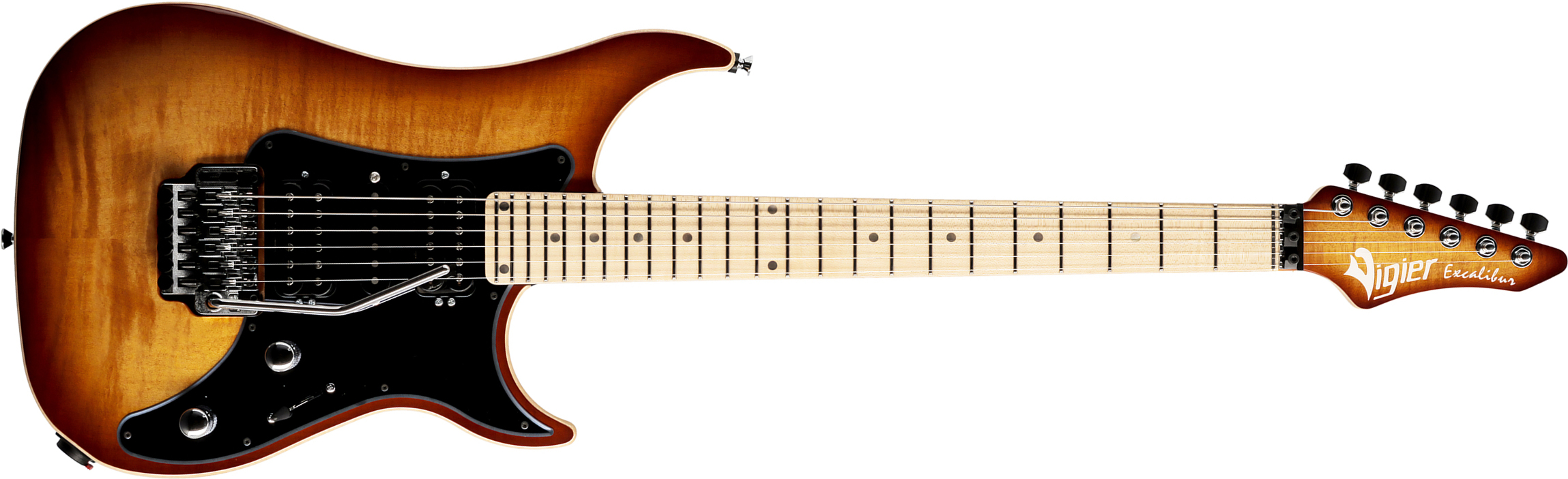 Vigier Excalibur Custom Hsh Fr Mn - Amber - Elektrische gitaar in Str-vorm - Main picture
