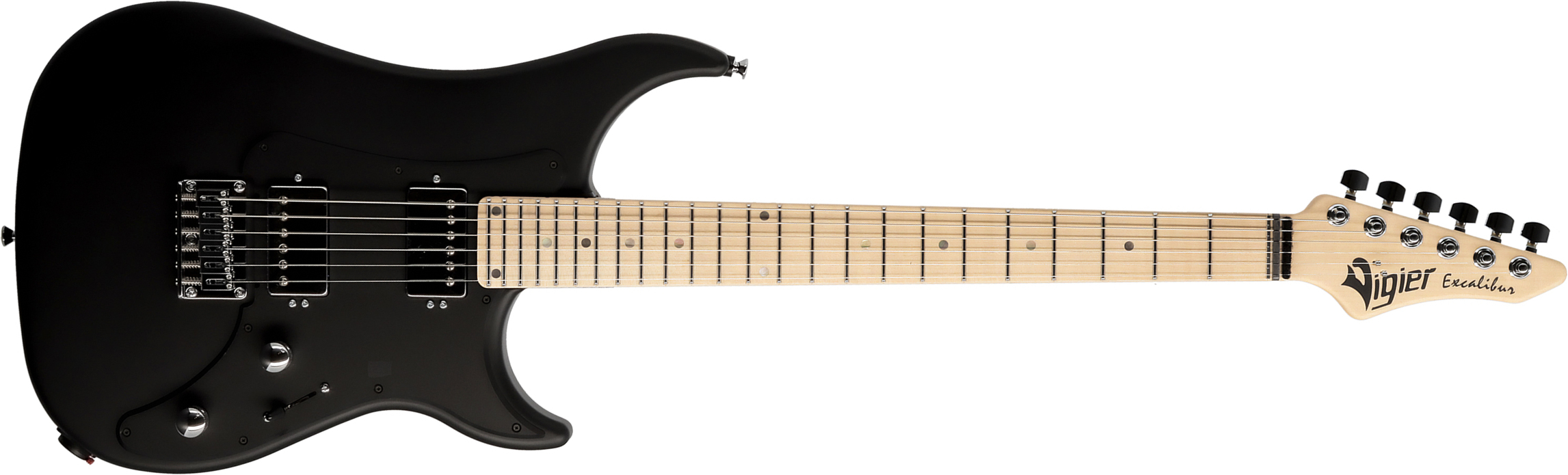 Vigier Excalibur Indus 2h Ht Mn - Black Matte - Elektrische gitaar in Str-vorm - Main picture