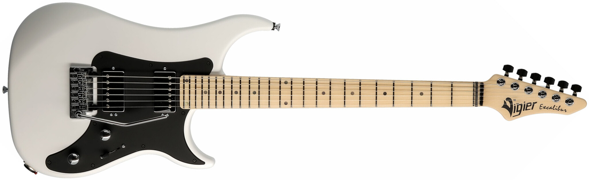 Vigier Excalibur Indus Hh Trem Mn - White - Guitarra eléctrica de doble corte. - Main picture