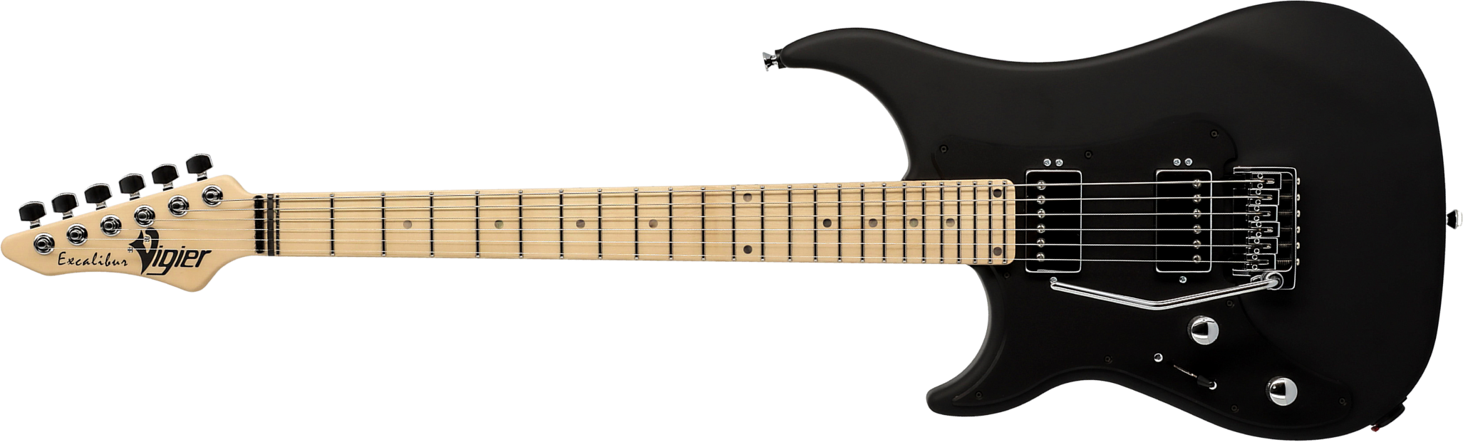 Vigier Excalibur Indus Lh Gaucher 2h Trem Mn - Textured Black - Linkshandige elektrische gitaar - Main picture