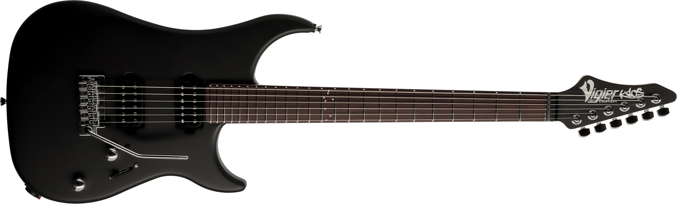 Vigier Excalibur Kaos Hh Trem Rw - Black Matte - Elektrische gitaar in Str-vorm - Main picture