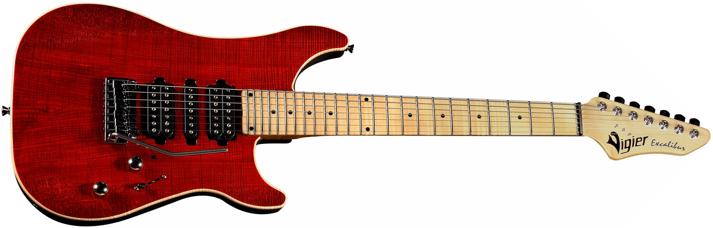 Vigier Excalibur Special 7 Hsh Trem Mn - Ruby - 7-snarige elektrische gitaar - Main picture