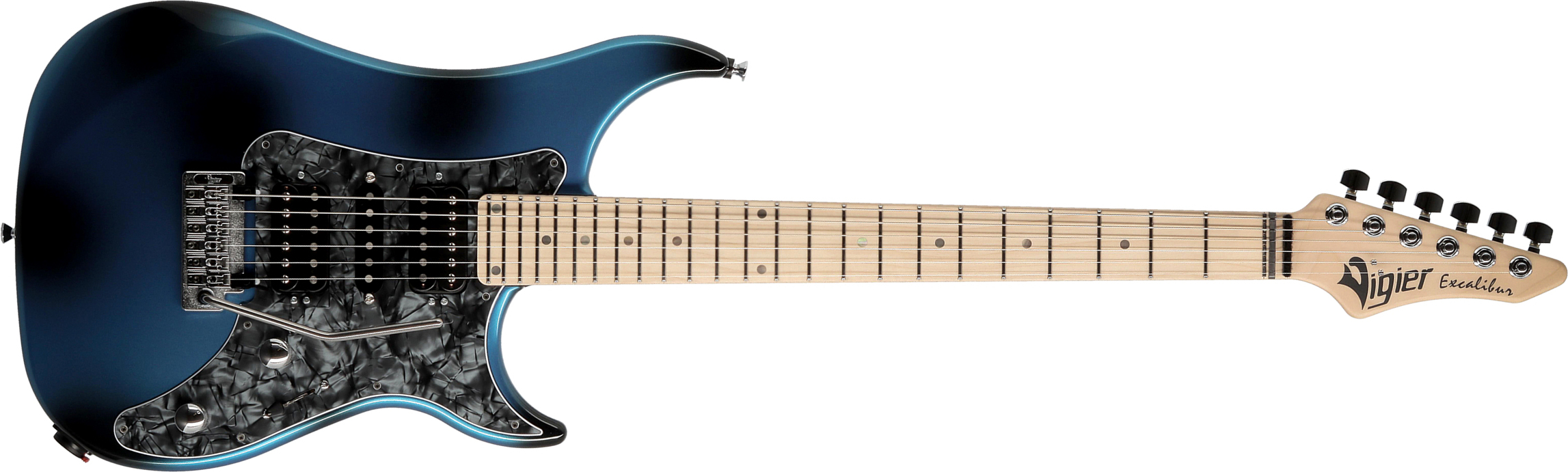 Vigier Excalibur Supraa Hsh Trem Mn - Urban Blue - Guitarra eléctrica de doble corte. - Main picture