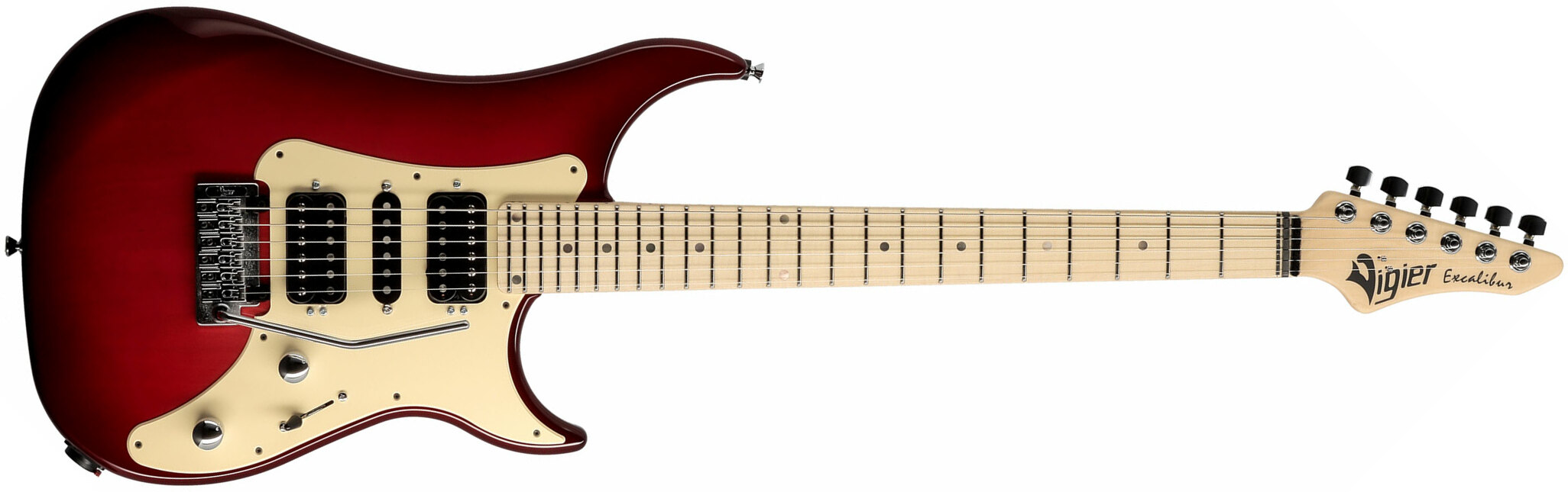 Vigier Excalibur Supraa Hsh Trem Mn - Clear Red - Elektrische gitaar in Str-vorm - Main picture