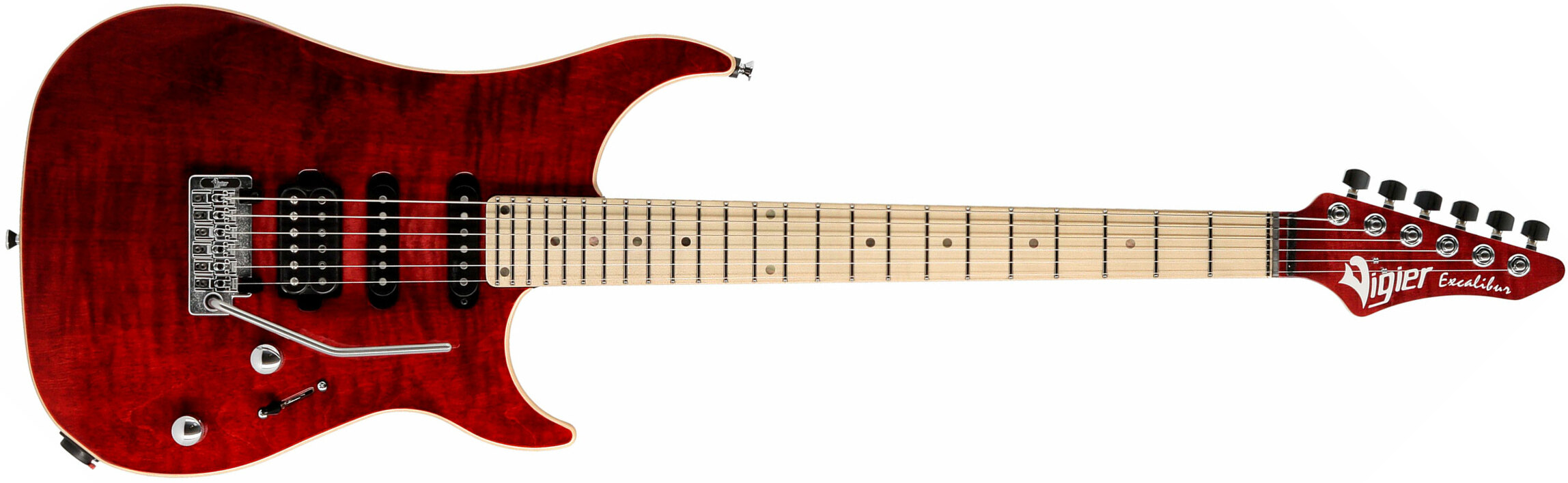 Vigier Excalibur Ultra Blues Hss Trem Mn - Ruby - Elektrische gitaar in Str-vorm - Main picture