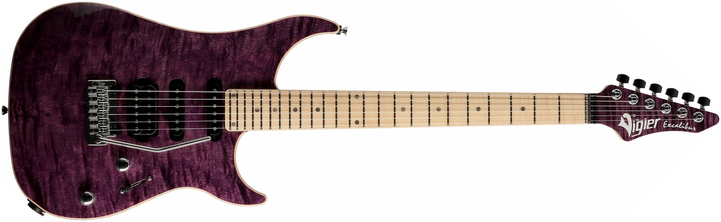 Vigier Excalibur Ultra Blues Hss Trem Mn - Amethyst Purple - Elektrische gitaar in Str-vorm - Main picture