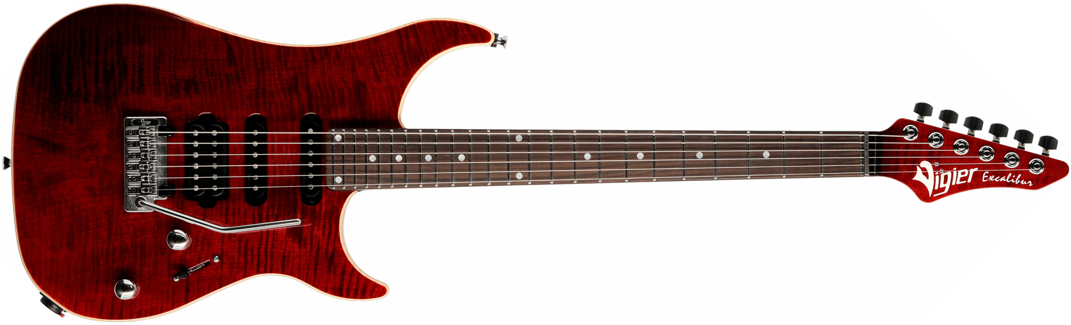 Vigier Excalibur Ultra Blues Hss Trem Rw - Ruby - Elektrische gitaar in Str-vorm - Main picture
