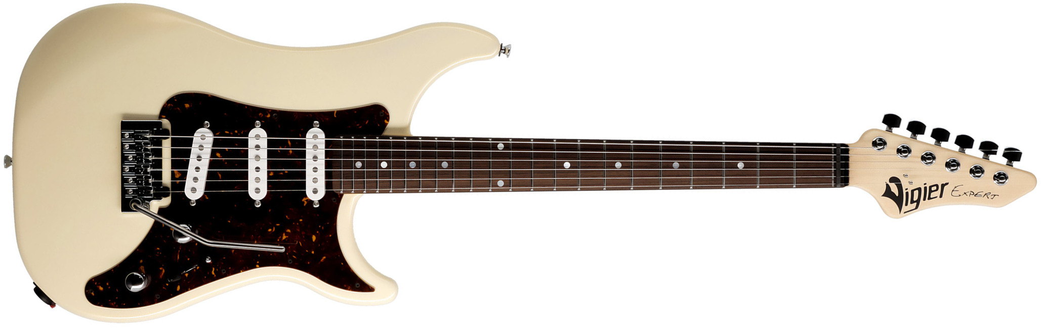 Vigier Expert Classic Rock 3s Trem Rw - Retro White - Elektrische gitaar in Str-vorm - Main picture