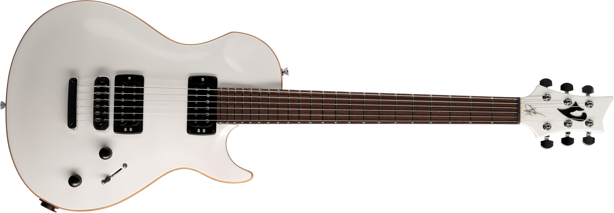 Vigier G.v. Rock 2h Ht Rw Phe - Pearl White - Enkel gesneden elektrische gitaar - Main picture