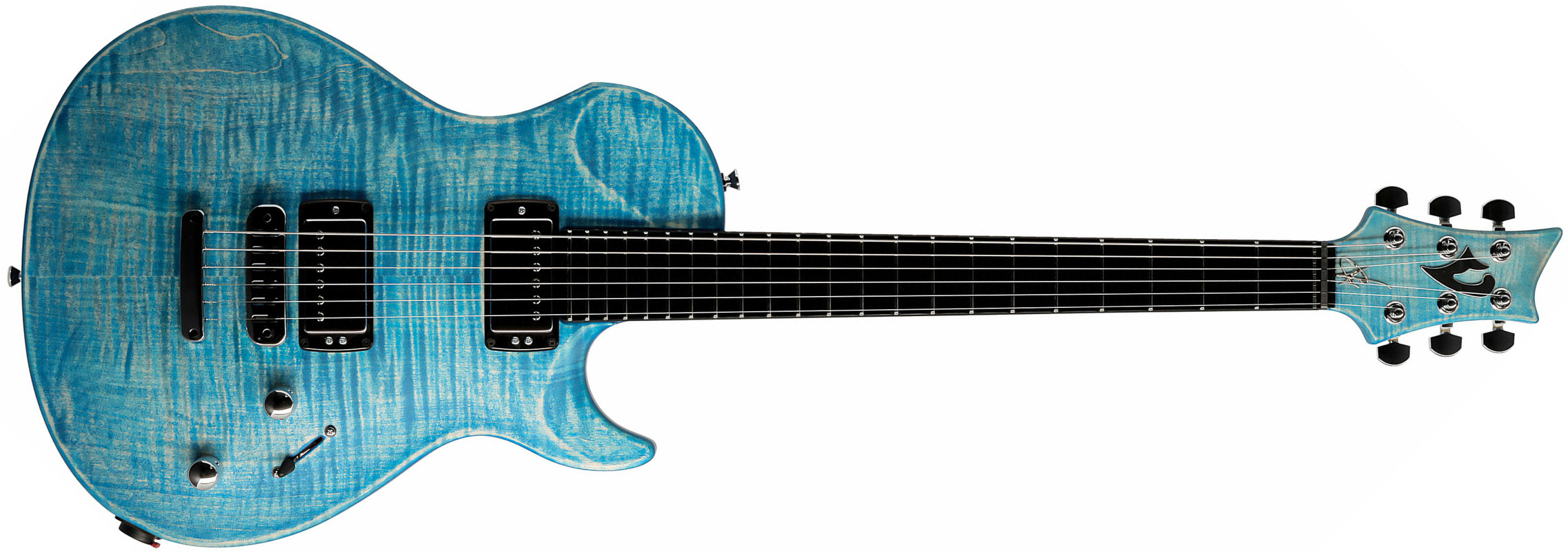 Vigier G.v. Wood 2h Ht Phe - Stonewash Blue Matt - Enkel gesneden elektrische gitaar - Main picture