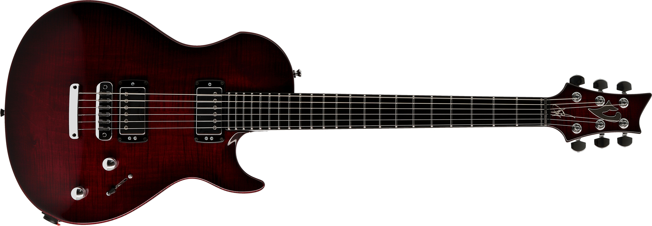Vigier G.v. Wood Hh Ht Phe - Deep Burgundy Fade - Enkel gesneden elektrische gitaar - Main picture