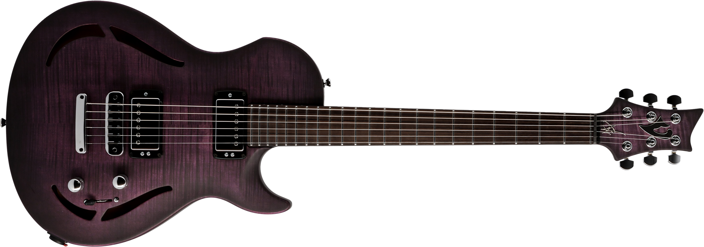 Vigier G.v. Wood Hollow 2h Ht Rw - Purple Fade - Semi hollow elektriche gitaar - Main picture