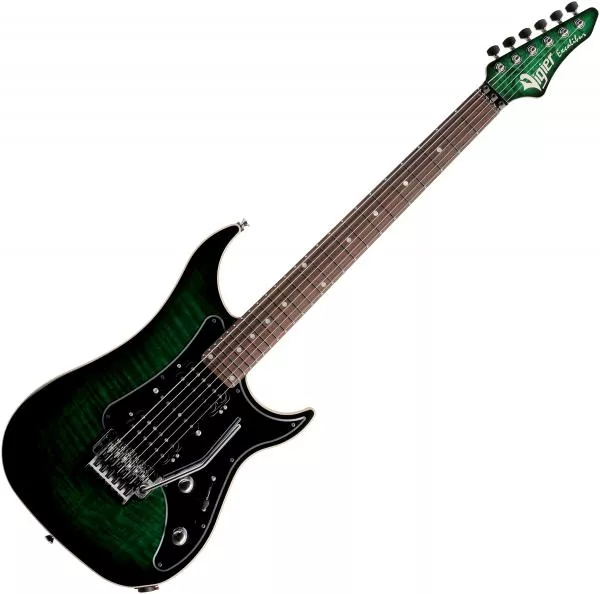 Solid body elektrische gitaar Vigier                         Excalibur Custom HSH (RW) - Mysterious green