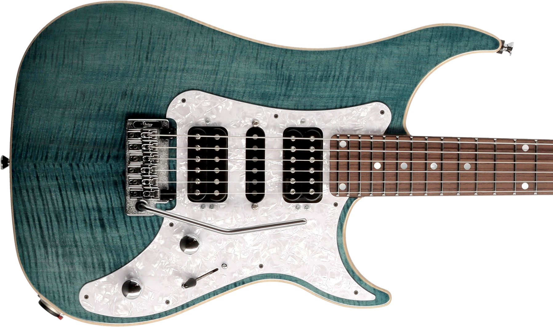 Vigier Excalibur Special Hsh Trem Rw +housse - Deep Blue - Guitarra eléctrica de doble corte. - Variation 1