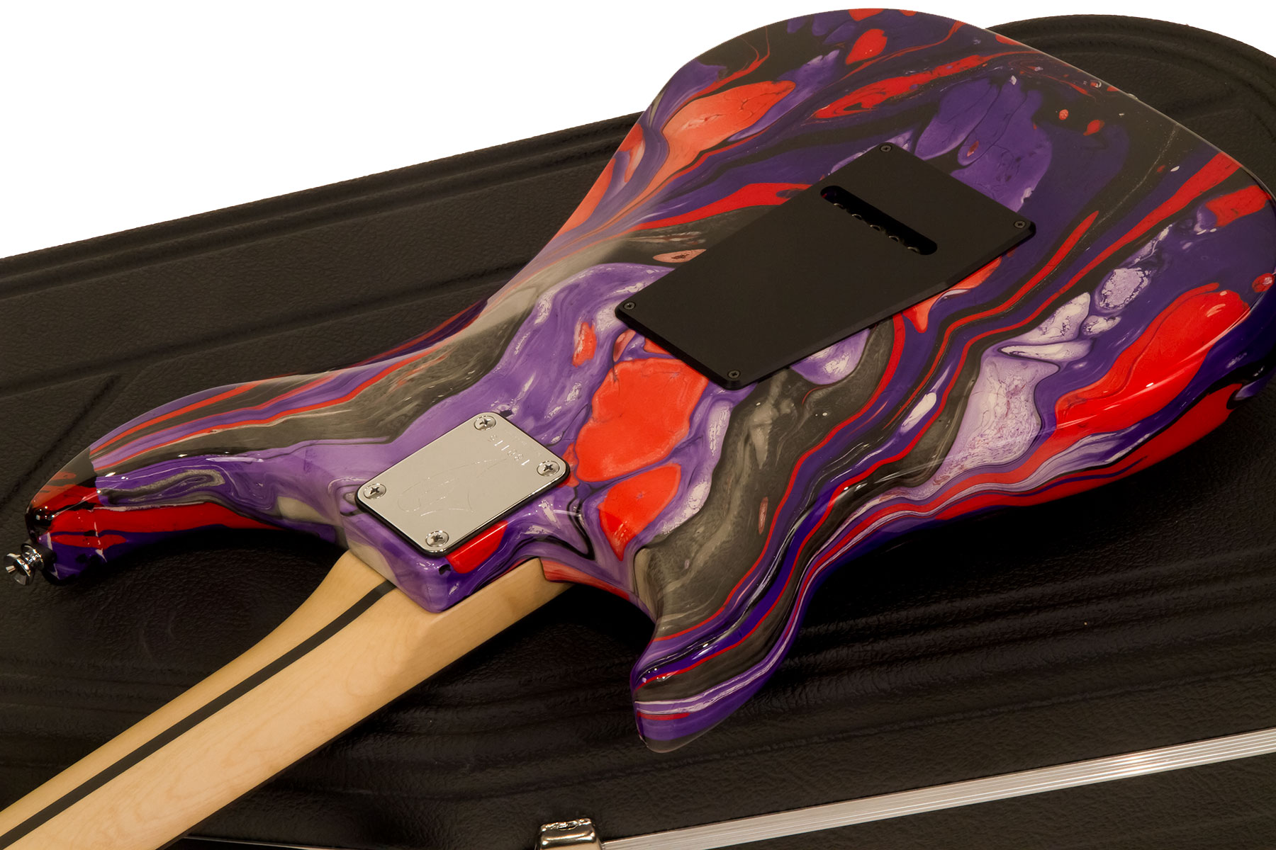 Vigier Excalibur Supraa Hsh Trem Rw - Rock Art Purple Red Black - Elektrische gitaar in Str-vorm - Variation 3