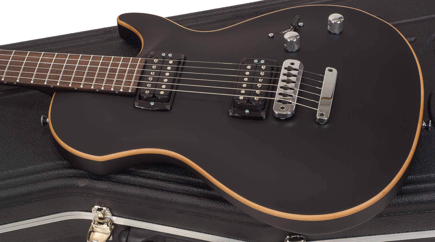 Vigier G.v. Rock Hh Ht Rw - Matte Black - Enkel gesneden elektrische gitaar - Variation 2