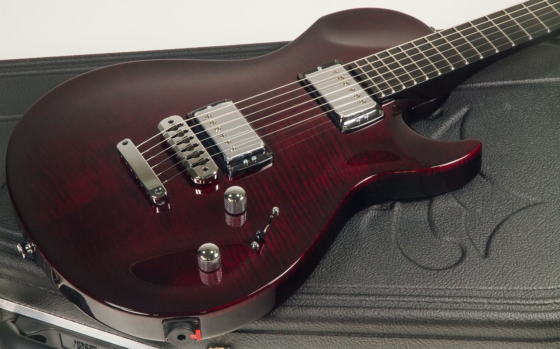 Vigier G.v. Wood Hh Ht Phe - Burgundy Fade - Enkel gesneden elektrische gitaar - Variation 1