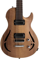 Semi hollow elektriche gitaar Vigier G.V. Wood Hollow Royal Walnut #0631 - Natural