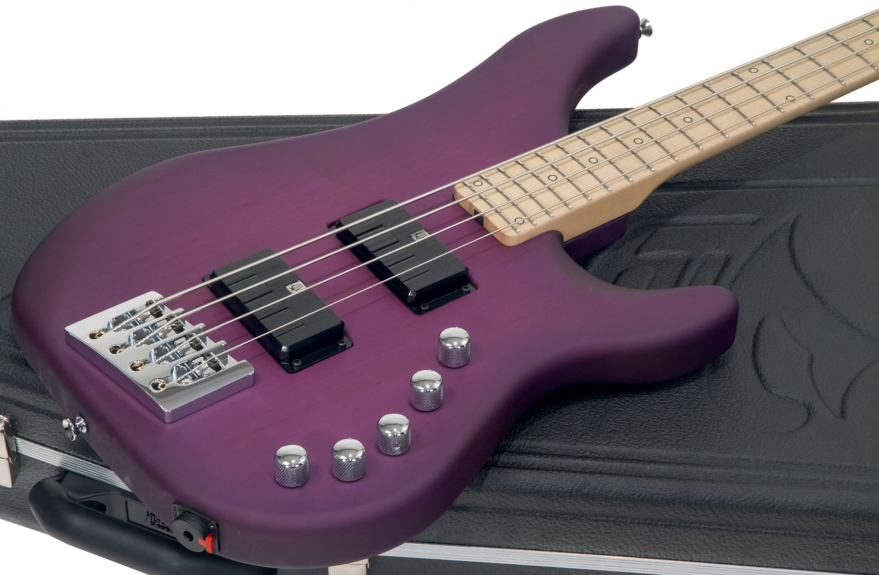 Vigier Roger Glover Excess Original Signature Active Rw - Clear Purple - Solid body elektrische bas - Variation 1