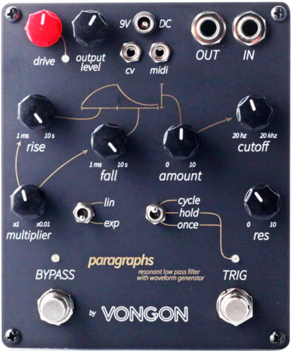 Vongon Paragraphs Resonant Lowpass Filter - Wah/filter effectpedaal - Main picture