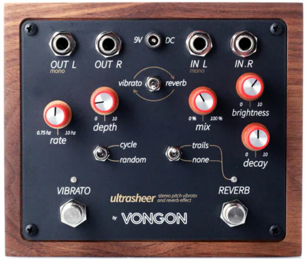 Vongon Ultrasheer Stereo Pitch Vibrato And Reverb - Modulation/chorus/flanger/phaser en tremolo effect pedaal - Main picture
