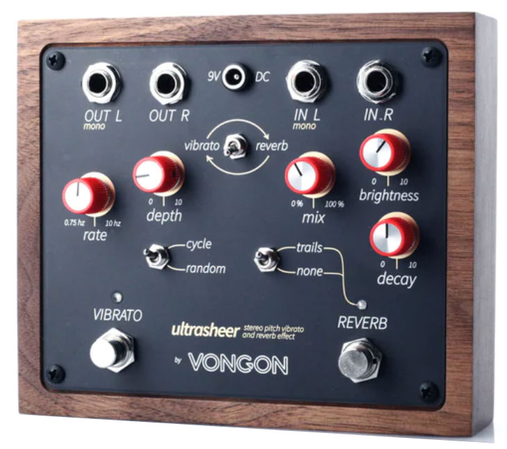 Vongon Ultrasheer Stereo Pitch Vibrato And Reverb - Modulation/chorus/flanger/phaser en tremolo effect pedaal - Variation 1