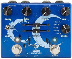 Reverb/delay/echo effect pedaal Walrus Slöer Stereo Reverb Blue