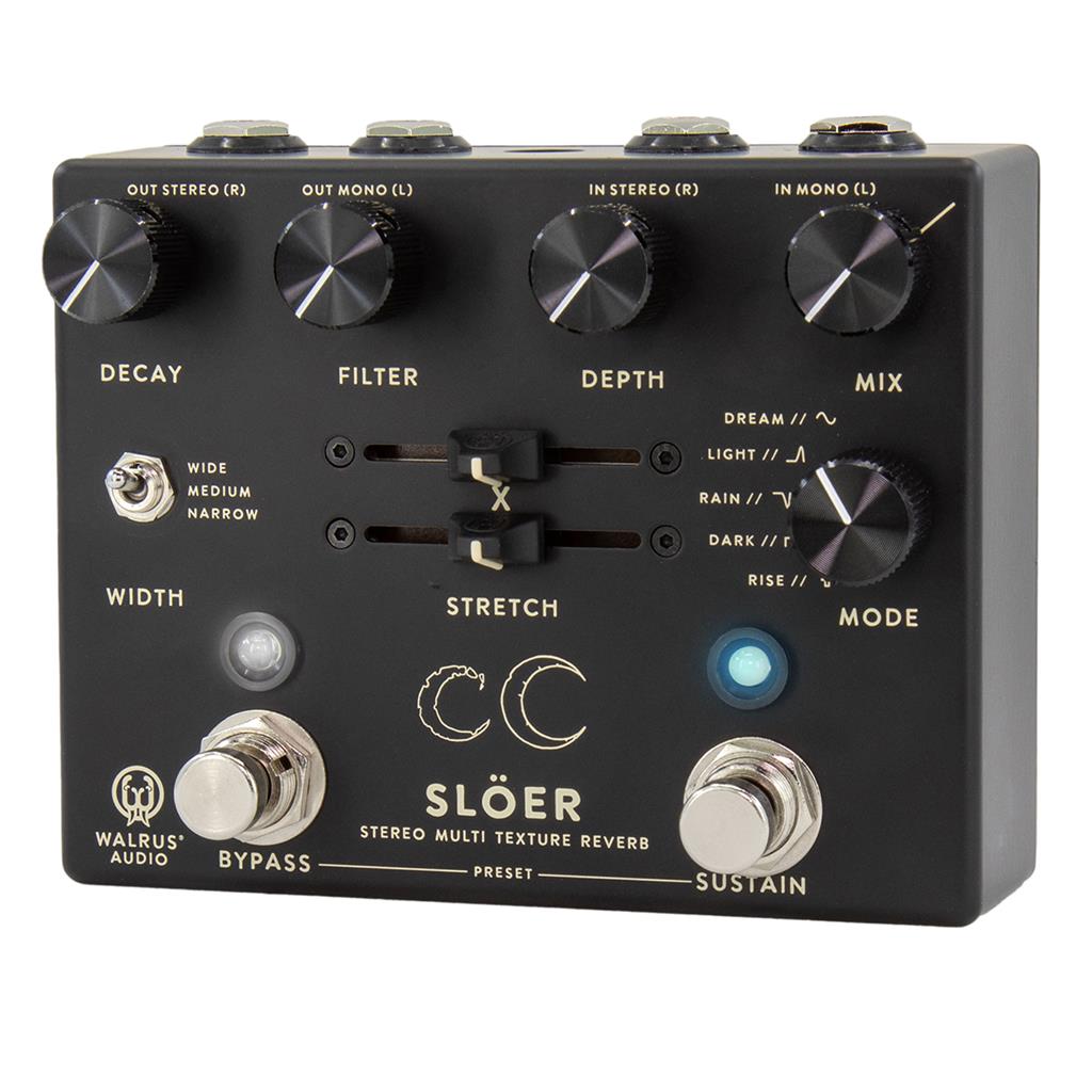 Walrus Sloer Stereo Ambient Reverb Black - Reverb/delay/echo effect pedaal - Variation 2