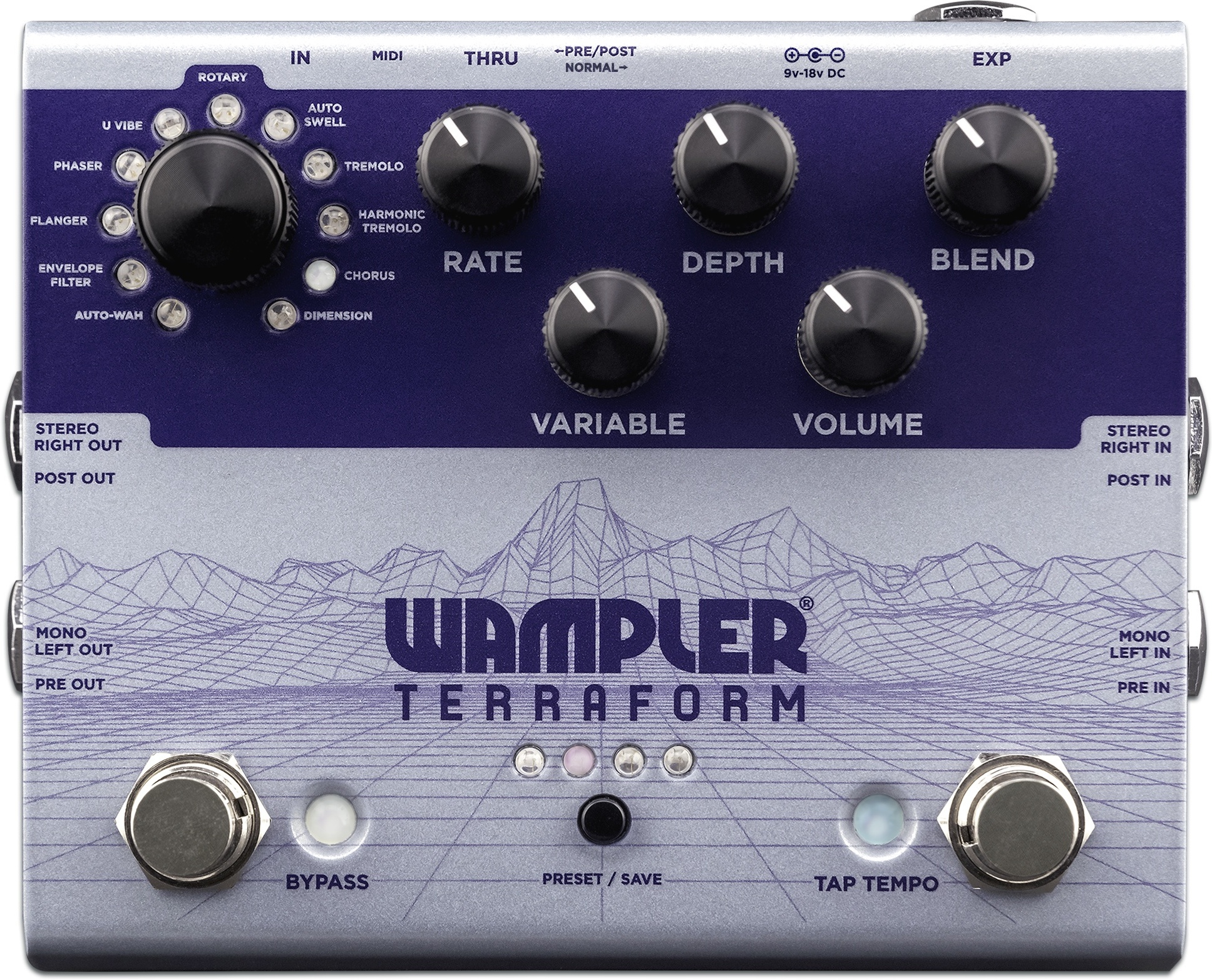 Wampler Terraform Modulator - Modulation/chorus/flanger/phaser en tremolo effect pedaal - Main picture