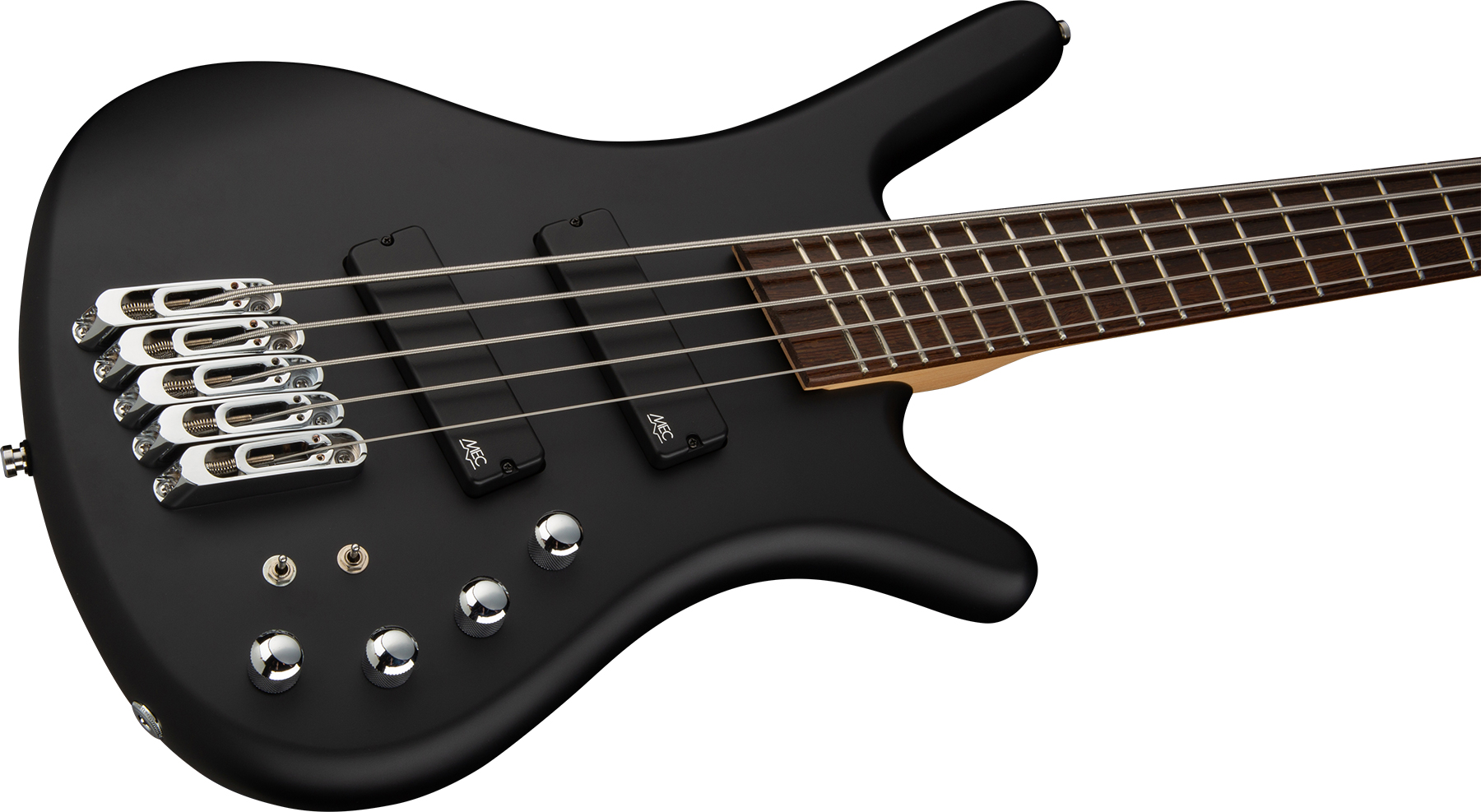 Warwick Corvette Multiscale 5c Rockbass Active Wen - Solid Black Satin - Solid body elektrische bas - Variation 2