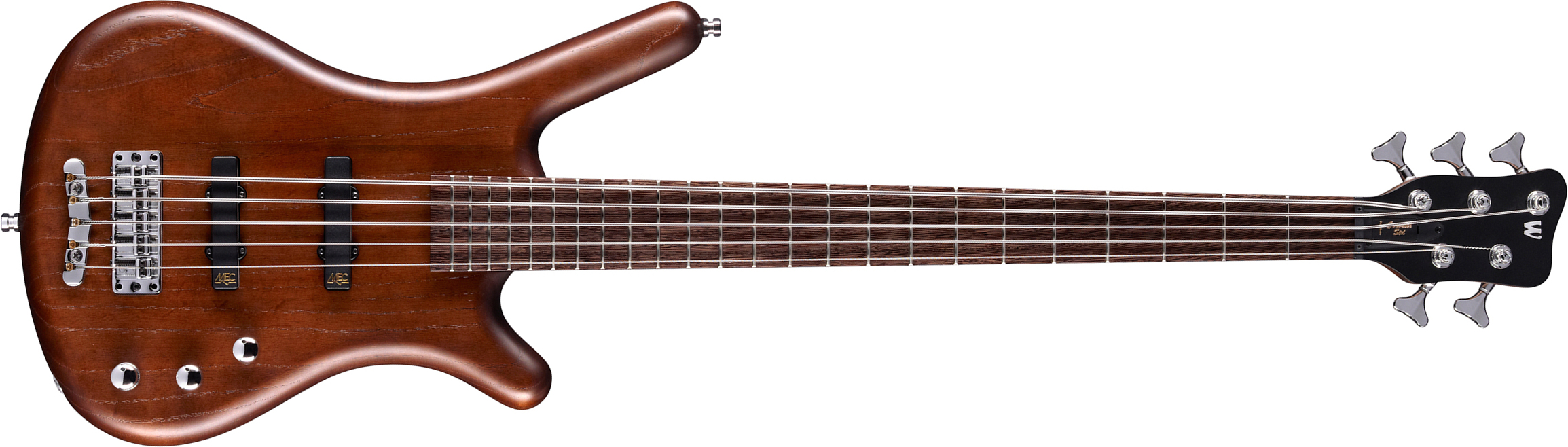 Warwick Corvette Ash 5-string Pro Gps All Active 5c Wen - Antique Tobacco Satin - Solid body elektrische bas - Main picture