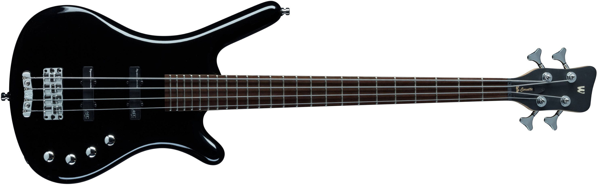 Warwick Corvette Basic 4c Rockbass Active Wen - Solid Black - Solid body elektrische bas - Main picture