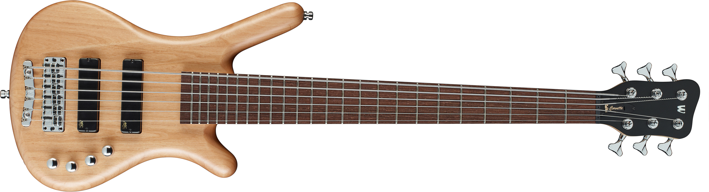 Warwick Corvette Basic 6c Rockbass Active Wen - Natural Satin - Solid body elektrische bas - Main picture