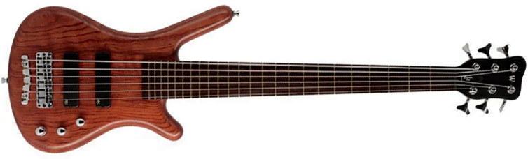Warwick Corvette Bubinga 6c Pro Gps Teambuilt Active Wen - Natural Transparent Satin - Solid body elektrische bas - Main picture