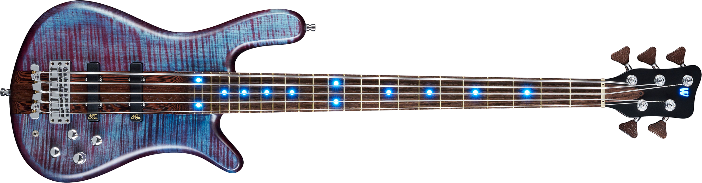 Warwick Custom Shop Streamer Stage 1 5-cordes Led - Midnight Blue - Solid body elektrische bas - Main picture