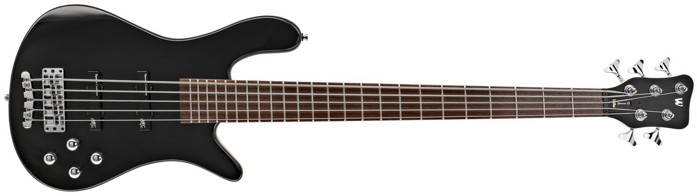 Warwick Streamer Lx 5c Rockbass Active Wen - Solid Black - Solid body elektrische bas - Main picture