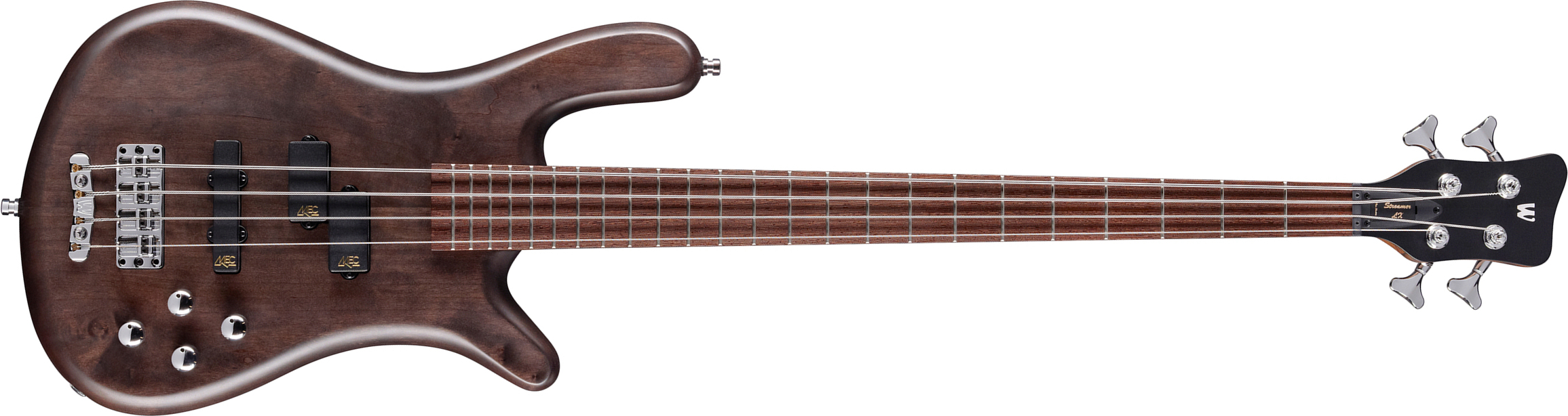 Warwick Streamer Lx4 Pro Gps 4c Active Wen - Nirvana Black Satin - Solid body elektrische bas - Main picture