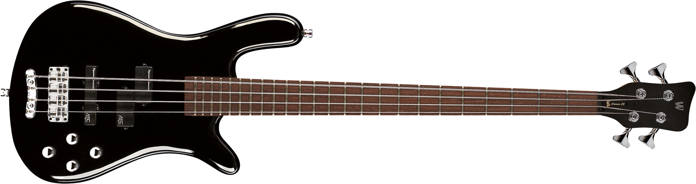 Warwick Streamer Lx4 Rockbass Active Wen - Solid Black - Solid body elektrische bas - Main picture